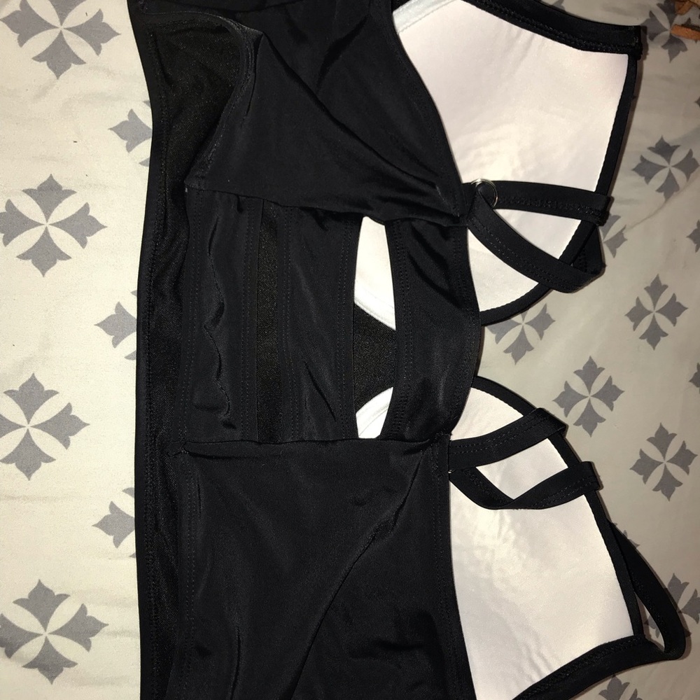 Black bathing suit top